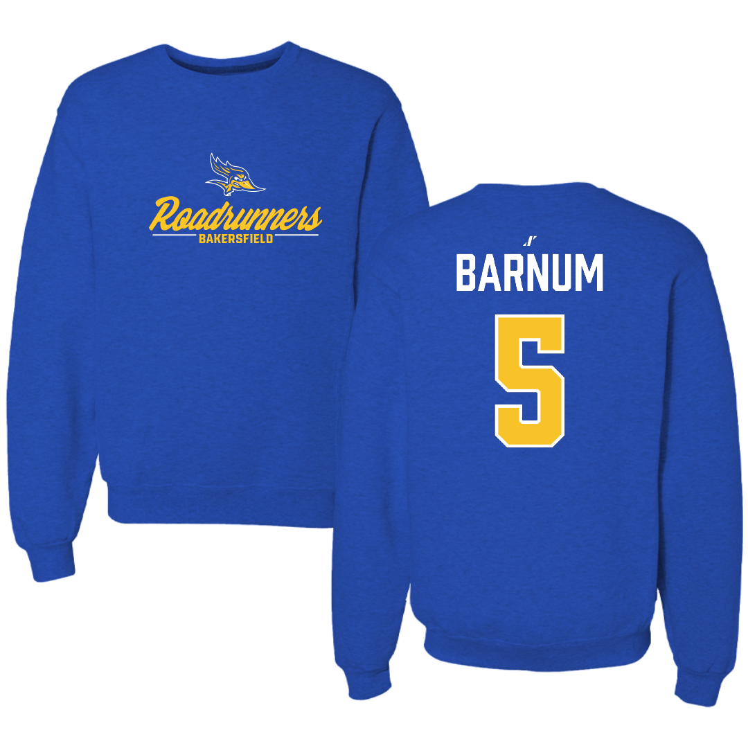 California State University-Bakersfield Baseball Blue General Crewneck - #5 Lewis Barnum