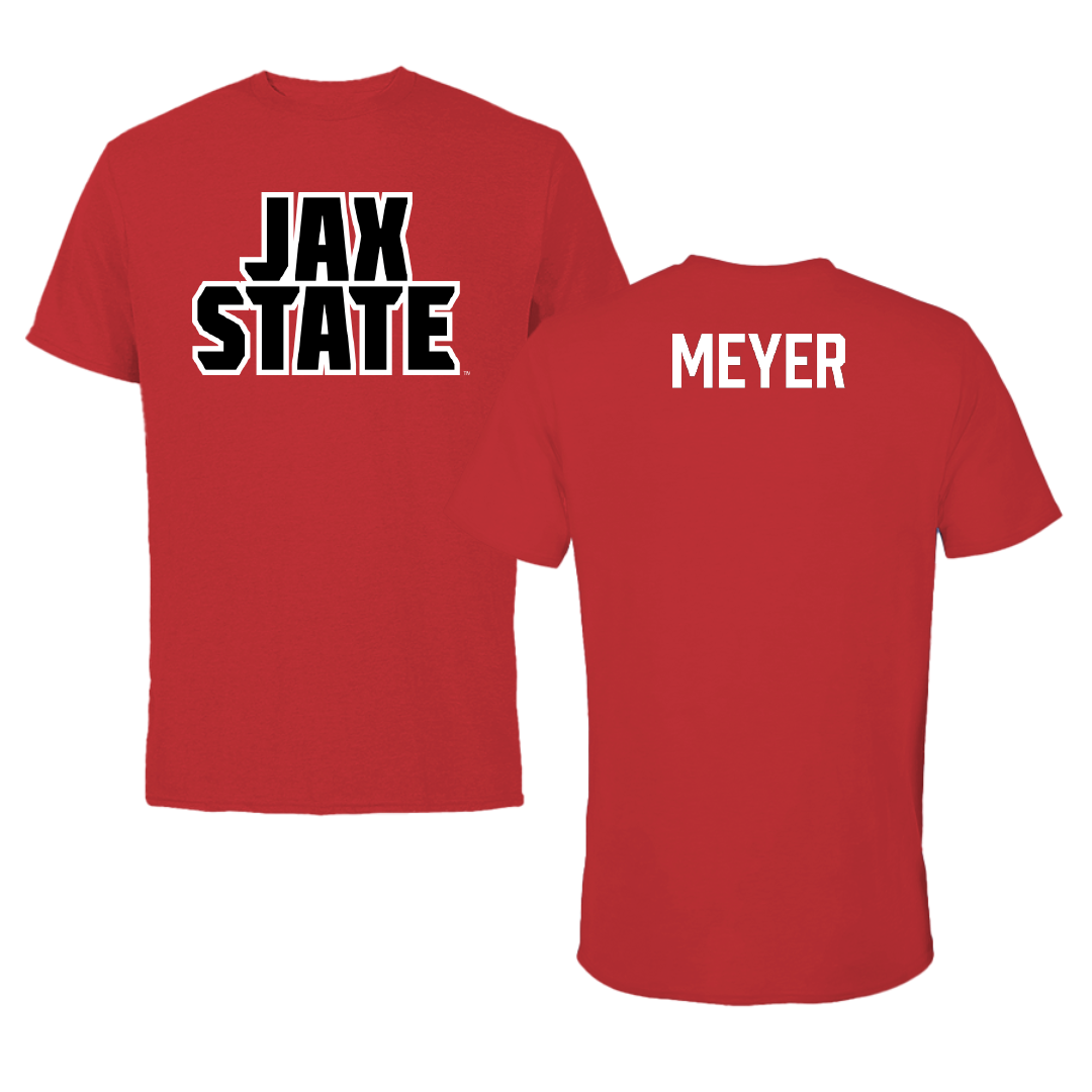 Jacksonville State University TF and XC Red Performance Tee - Caden Meyer