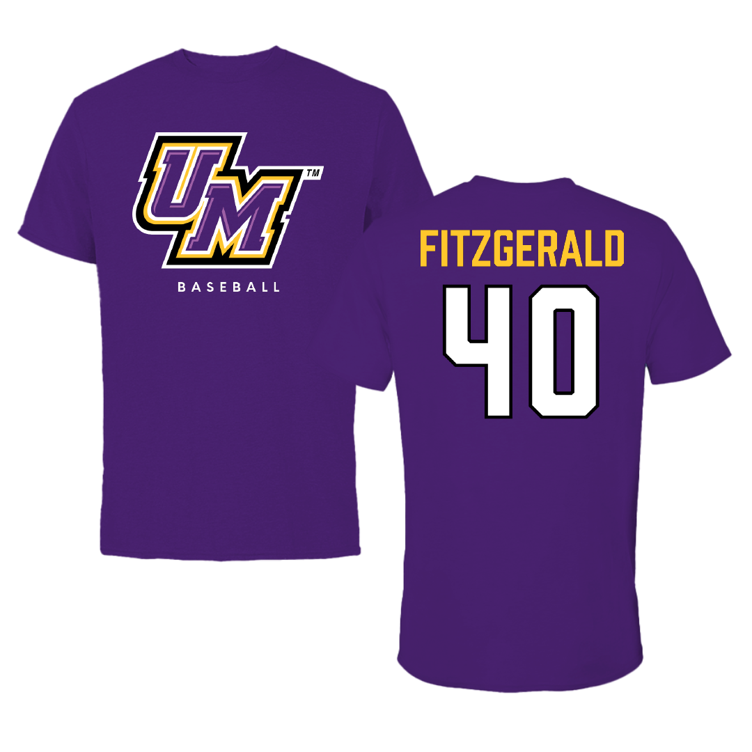 University of Montevallo Baseball Royal Purple Tee - #40 Jack Fitzgerald