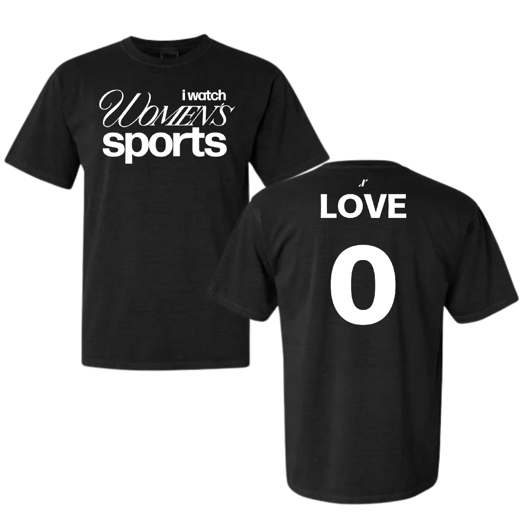 Southern Illinois University at Carbondale Basketball Black WHM Comfort Colors Tee - #0 Quierra Love