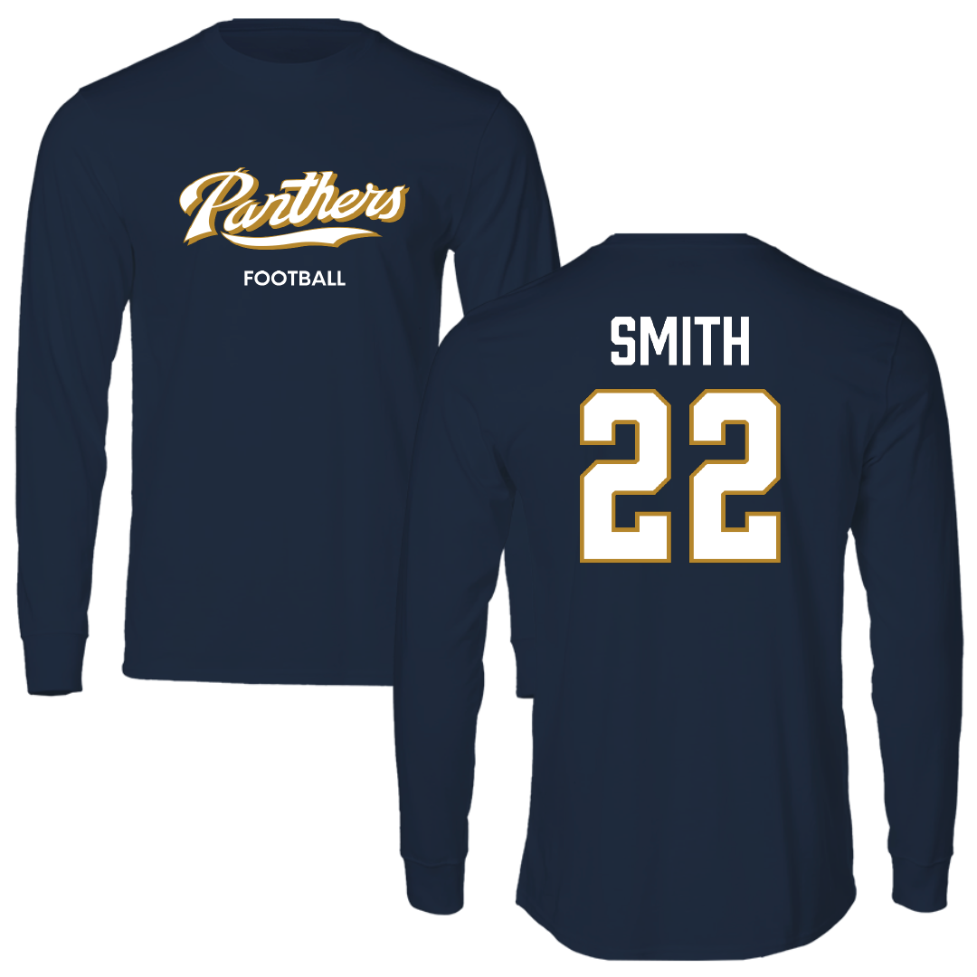 Florida International University Football Navy Performance Long Sleeve - #22 Nicholas Smith