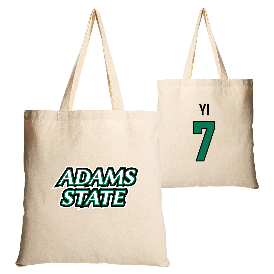 Adams State University Baseball Tan Canvas Tote Bag - #7 Austin Yi