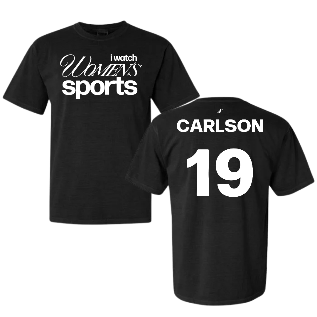 Jackson State University Softball Black WHM Comfort Colors Tee - #19 Kristina Carlson