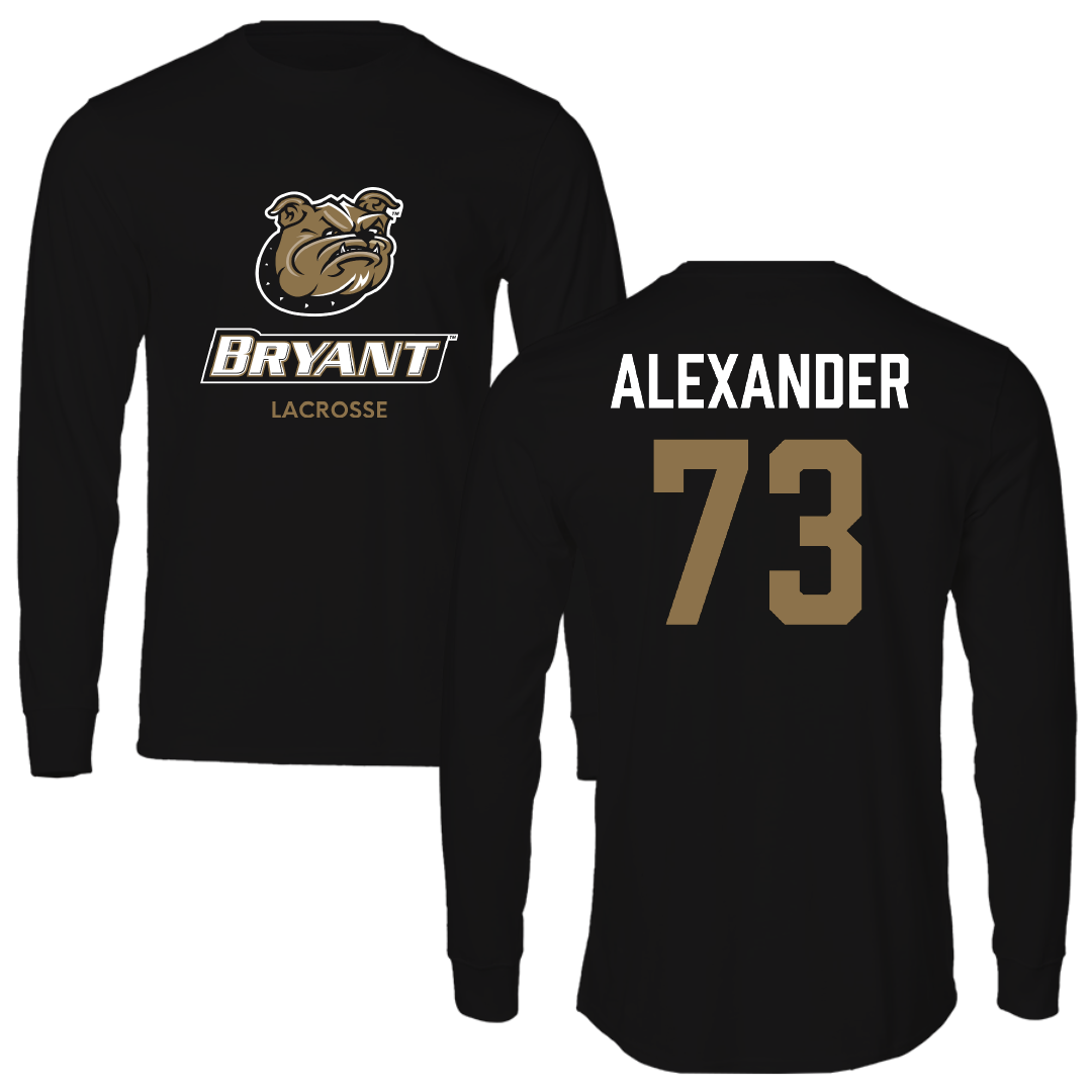Bryant University Lacrosse (M) Black Long Sleeve - #73 Teagan Alexander