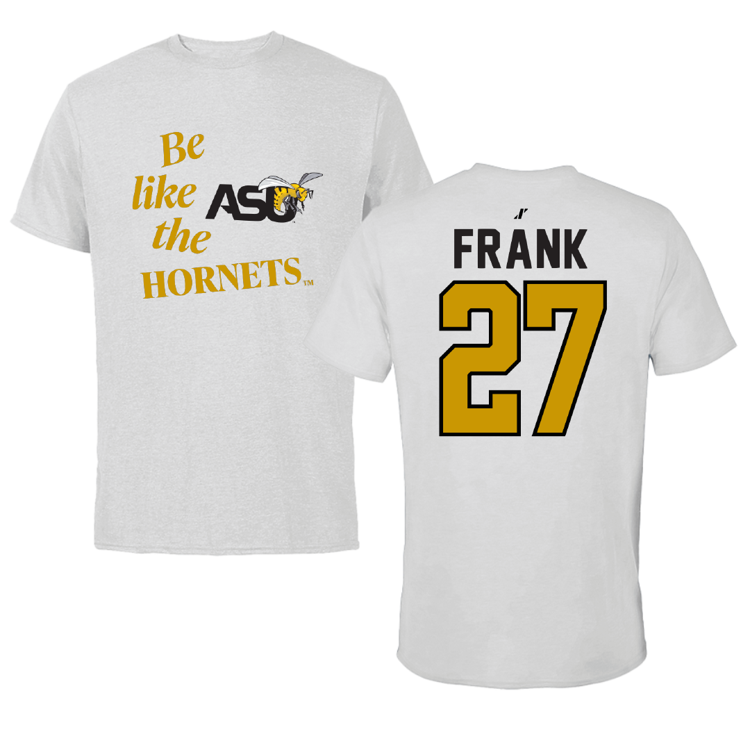 Alabama State University Softball Light Gray Be Like Us Performance Tee - #27 Ayana Frank
