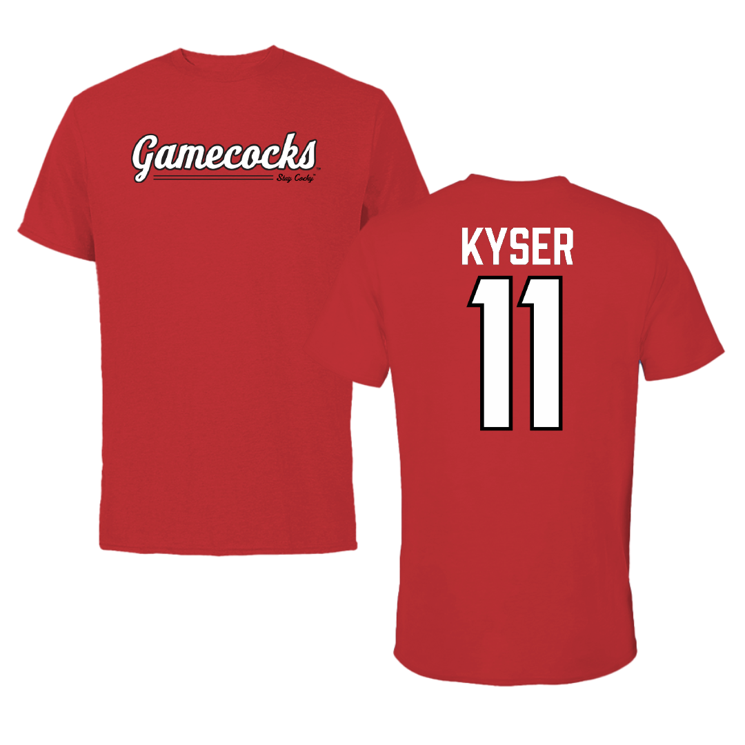 Jacksonville State University Softball Red General Tee - #11 Makalyn Kyser
