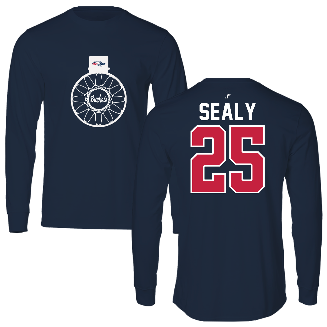 Metropolitan State University of Denver Basketball Navy Buckets Performance Long Sleeve - #25 Brianna Sealy
