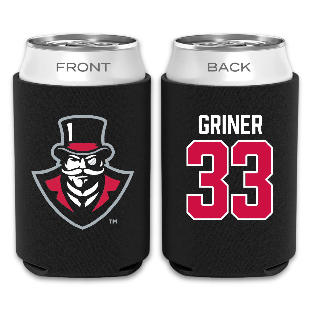 Austin Peay State University Football Black Can Cooler - #33 Jackson Griner
