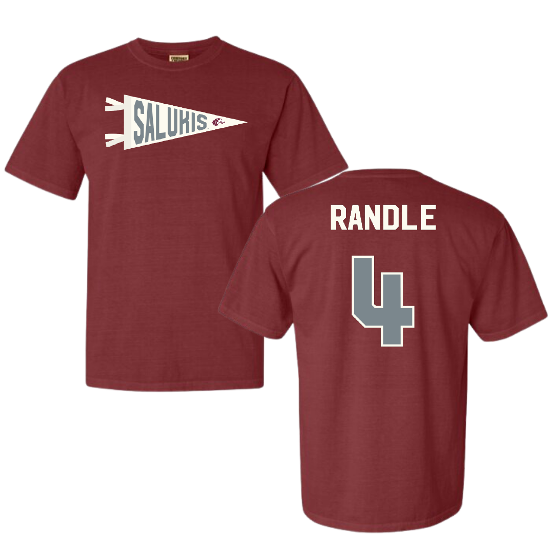 Southern Illinois University at Carbondale Basketball Maroon Pennant Comfort Colors Tee - #4 Laniah Randle