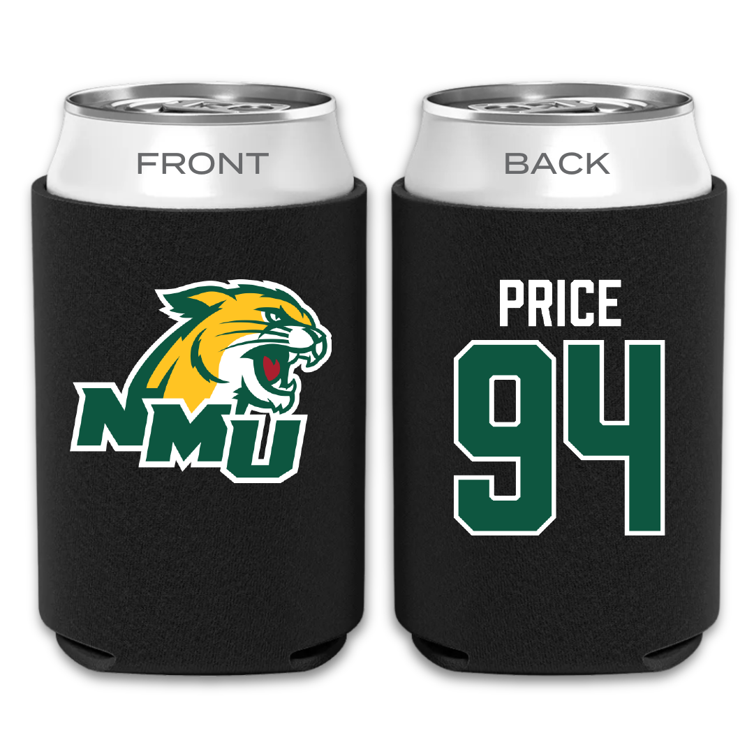 Northern Michigan University Football Black Can Cooler - #94 Jake Price