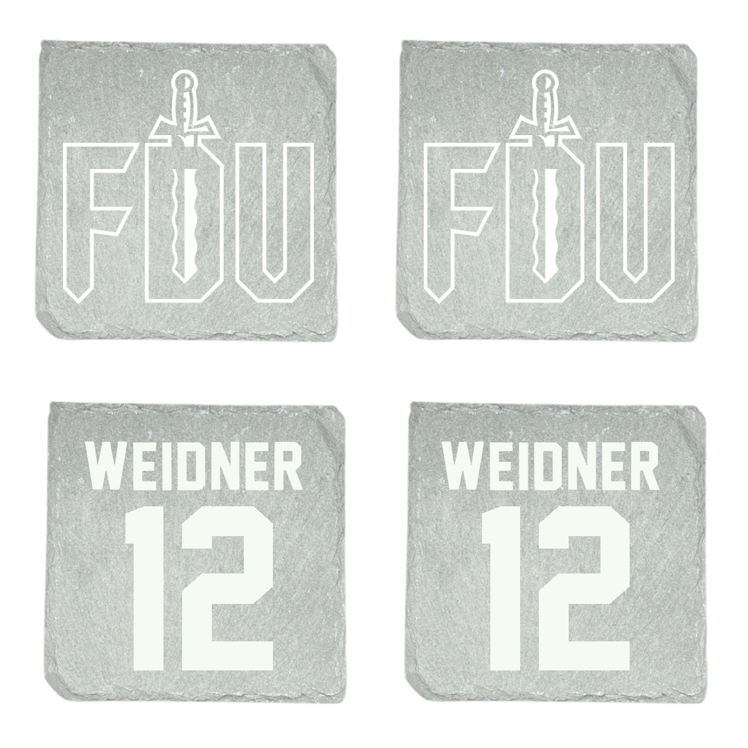 Fairleigh Dickinson University-Metropolitan Campus Lacrosse Stone Coaster (4 Pack)  - #12 Addie Weidner