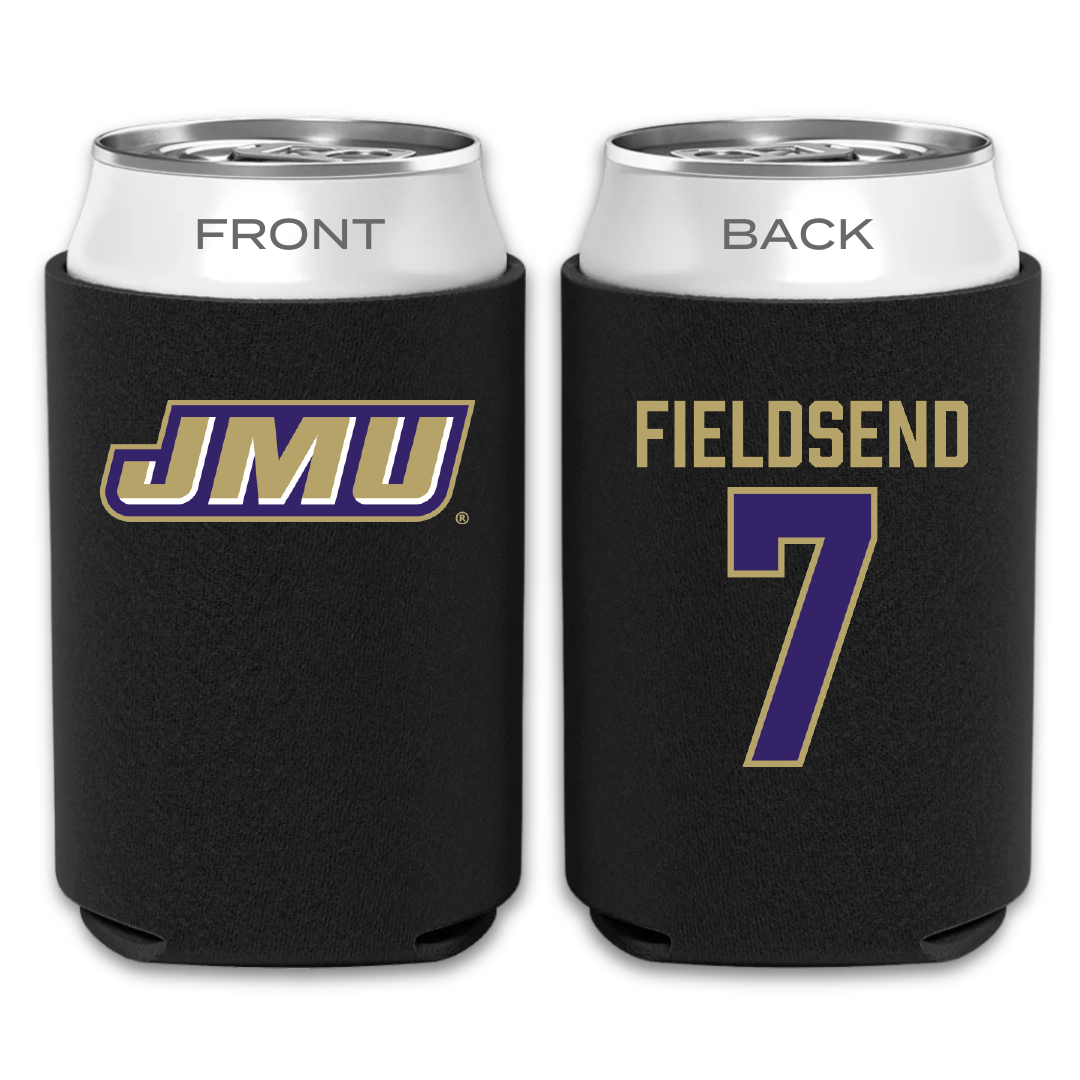 James Madison University Soccer Black Can Cooler - #7 Jeanette Fieldsend