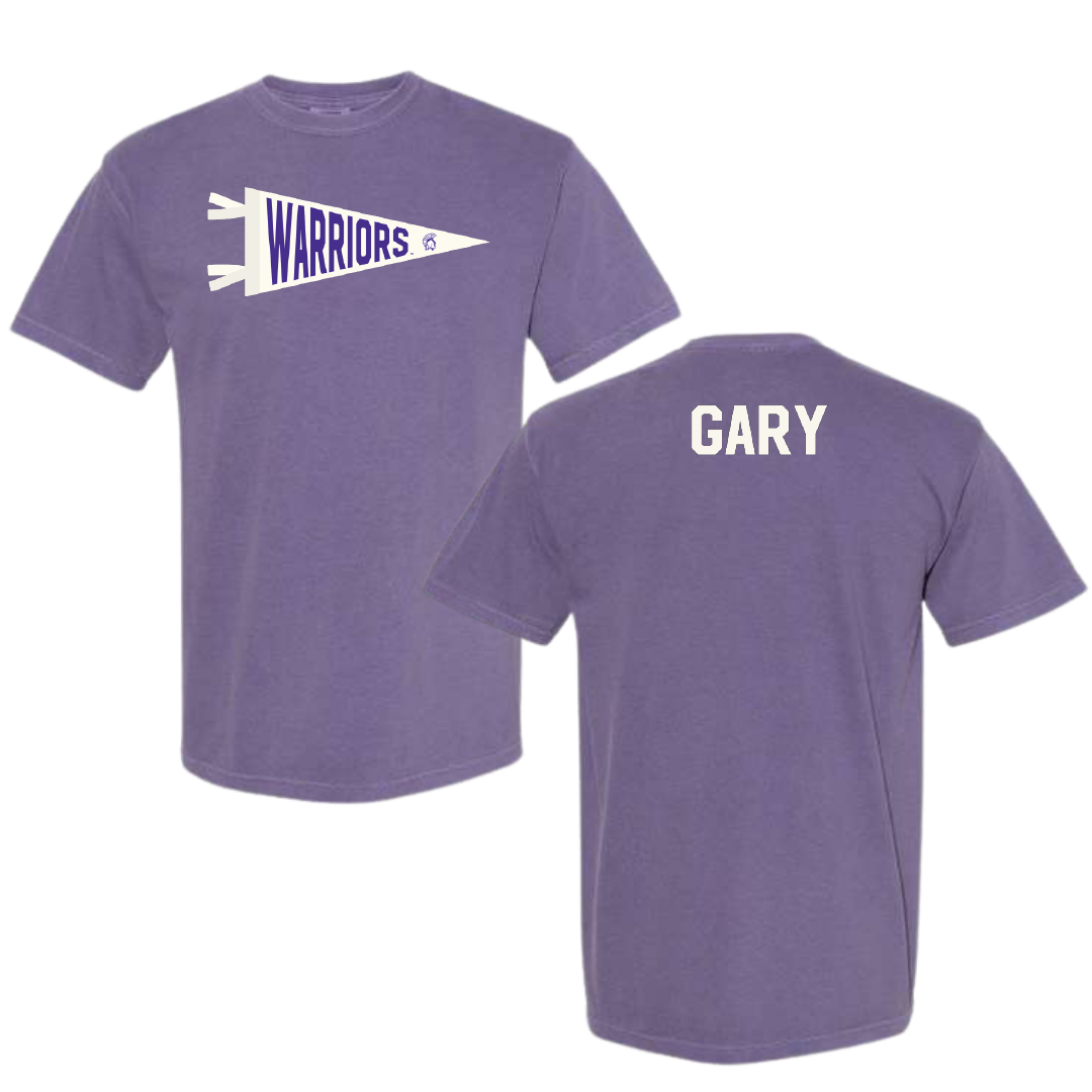 Winona State University Tennis Purple Pennant Comfort Colors Tee - Skylar Gary