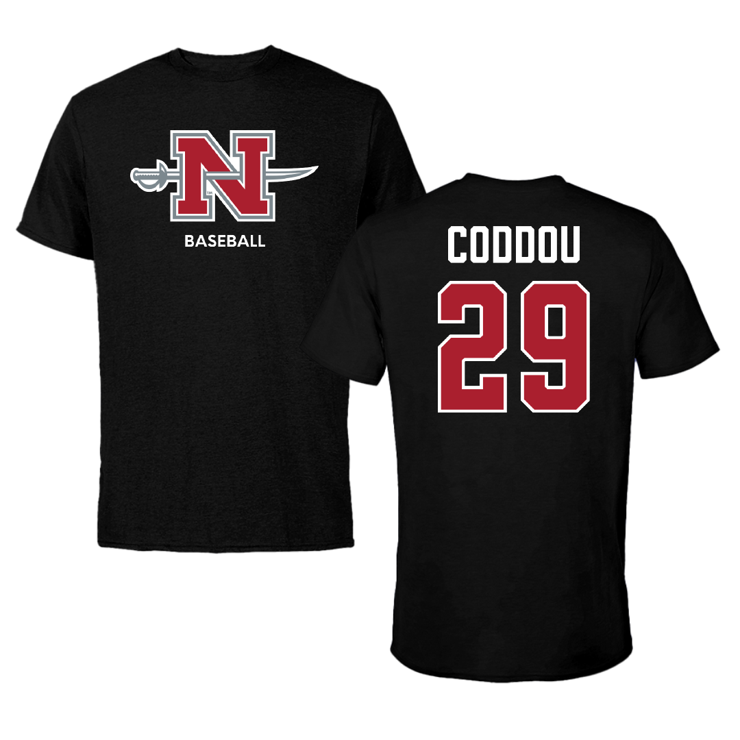 Nicholls State University Baseball Black Mascot Performance Tee - #29 Parker Coddou