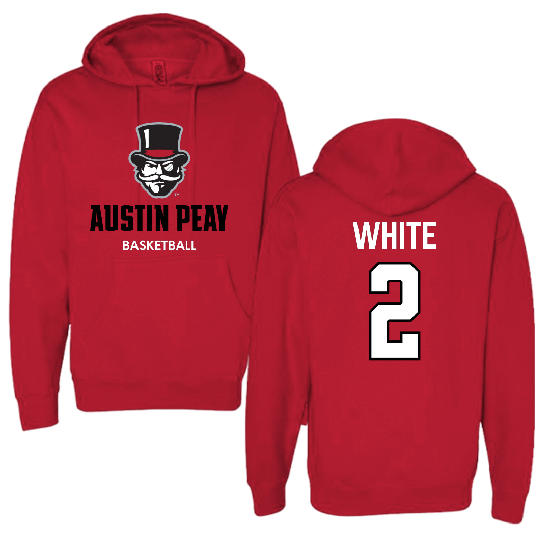 Austin Peay State University Basketball (M) Red Hoodie - #2 Desmond White