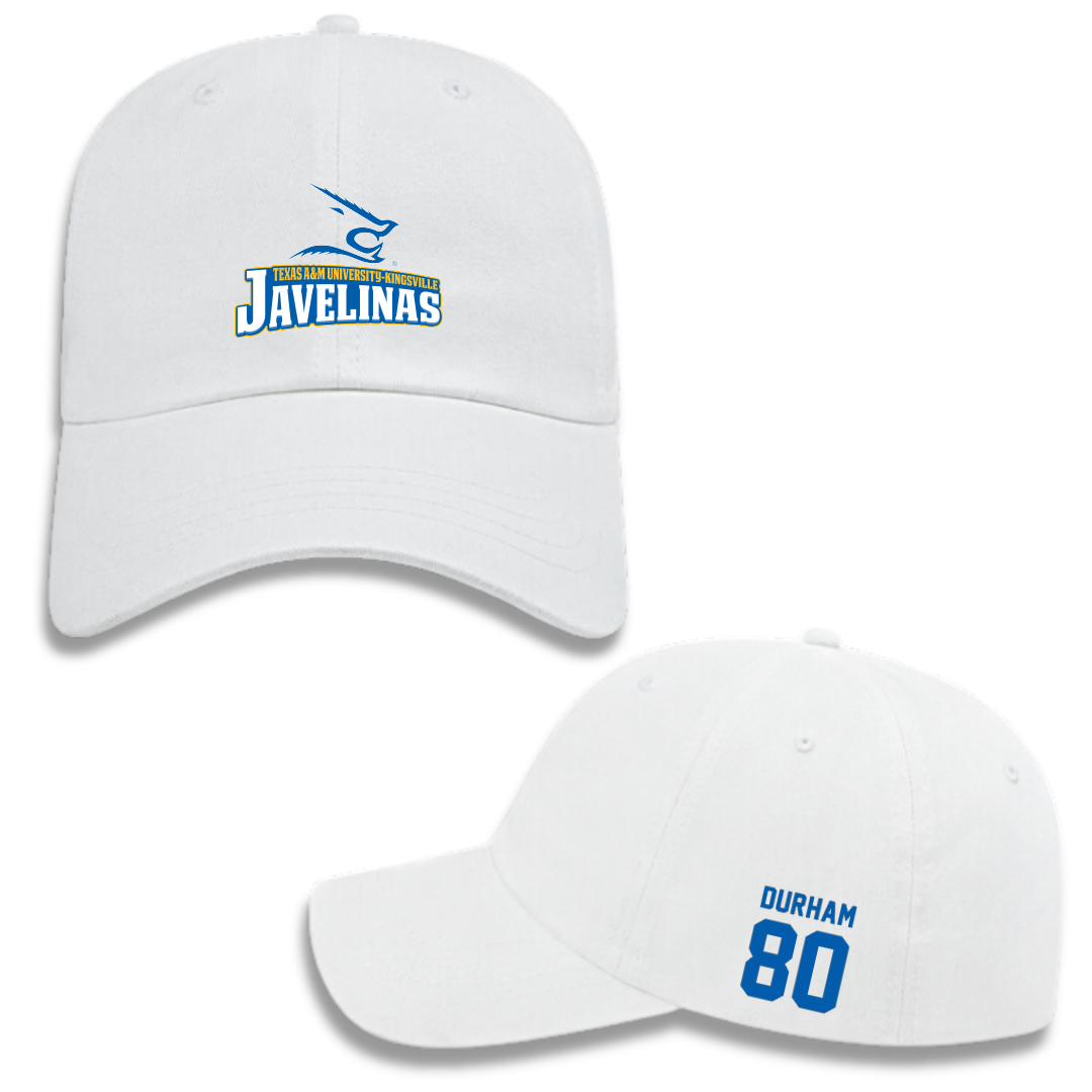 Texas A&M University-Kingsville Football White Hat - #80 Exavier Durham