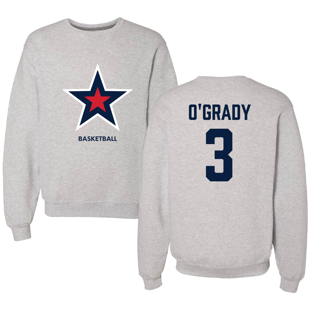 Robert Morris University Basketball (M) Light Gray Crewneck - #3 Tanner O'Grady