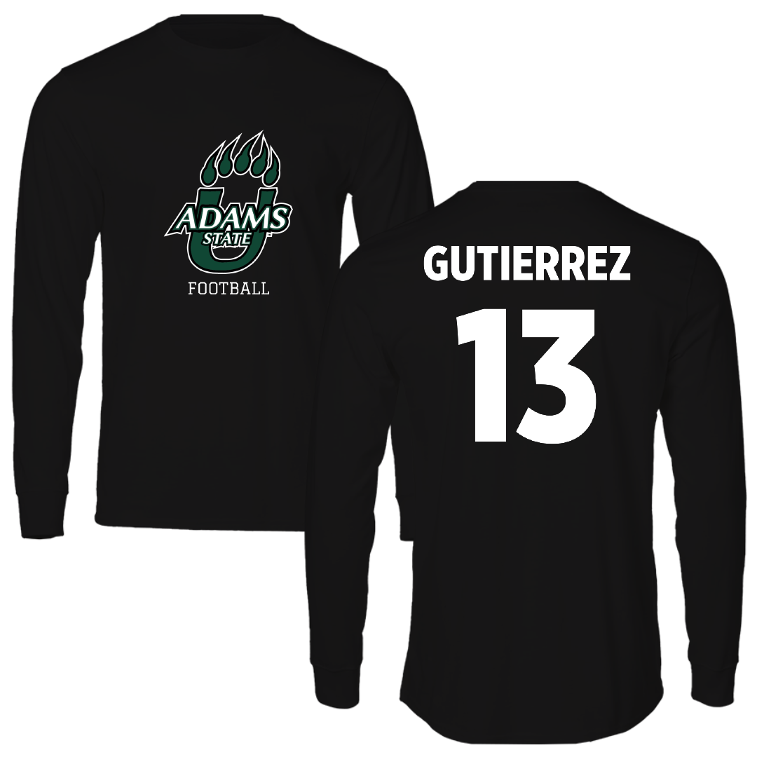 Adams State University Football Black State Long Sleeve - #13 Xavier Gutierrez