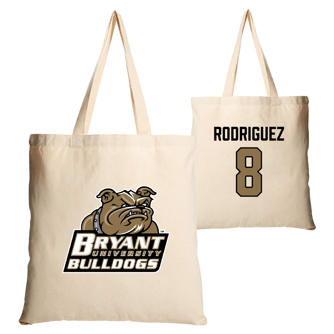 Bryant University Soccer Tan Canvas Tote Bag - #8 Diego Rodriguez