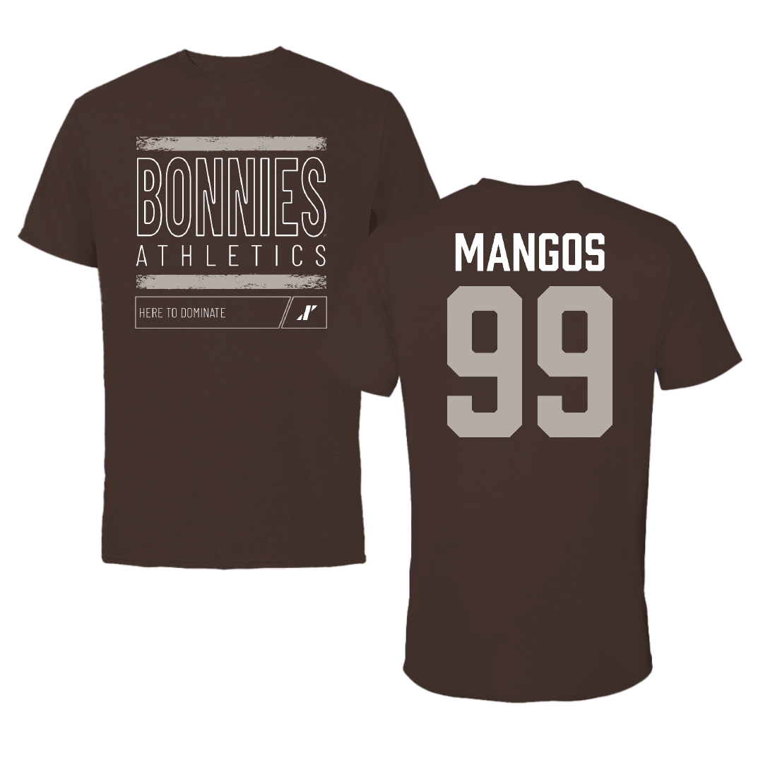St. Bonaventure University Softball Brown Dominate Tee - #99 Reagan Mangos