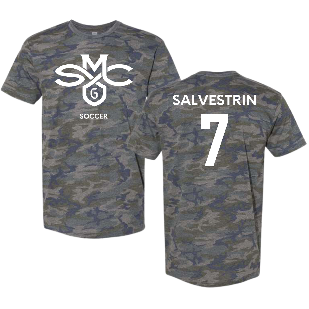 Saint Mary's College of California Soccer (W) Vintage Camo Tee - #7 Tessa Salvestrin