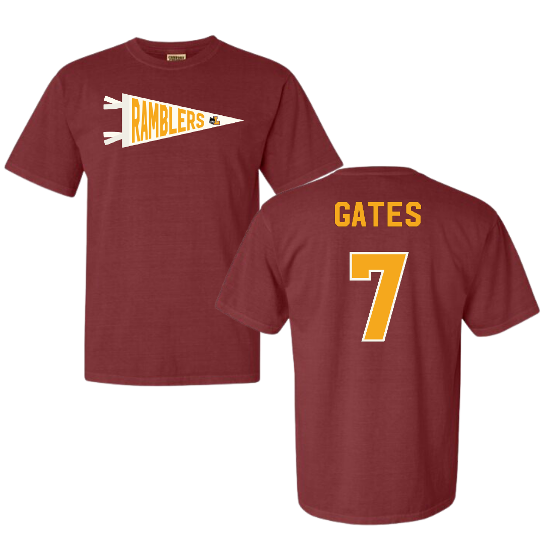 Loyola University-Chicago Soccer Maroon Pennant Comfort Colors Tee - #7 John Gates