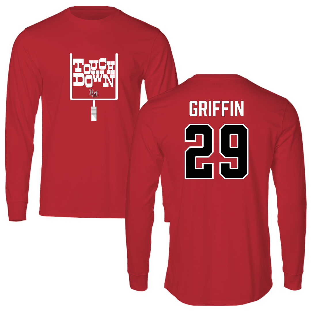 Lamar University Football Red Touchdown Long Sleeve - #29 Kameron Griffin
