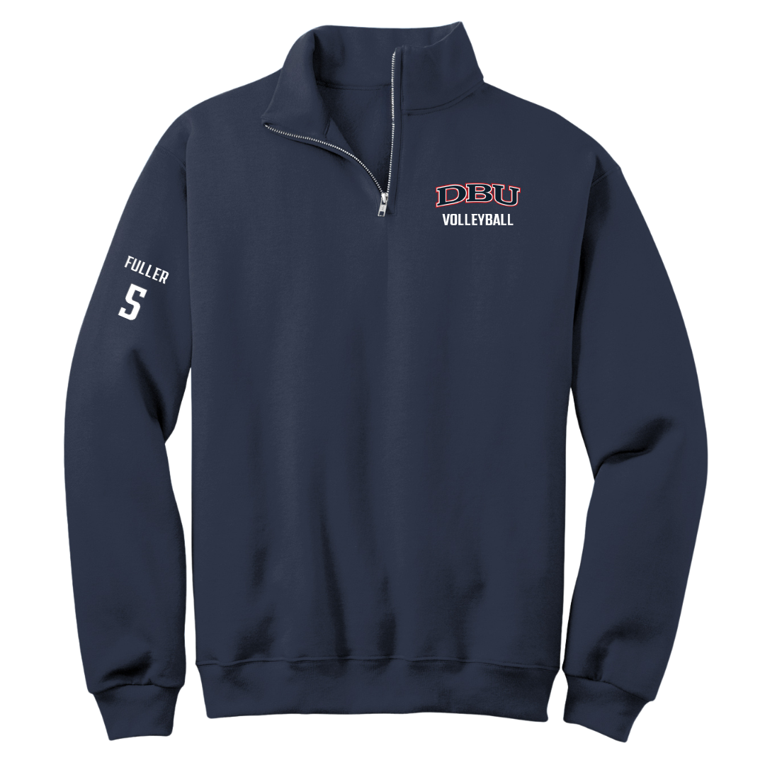 Dallas Baptist University Volleyball (W) Navy Quarter-Zip - #5 Delaney Fuller
