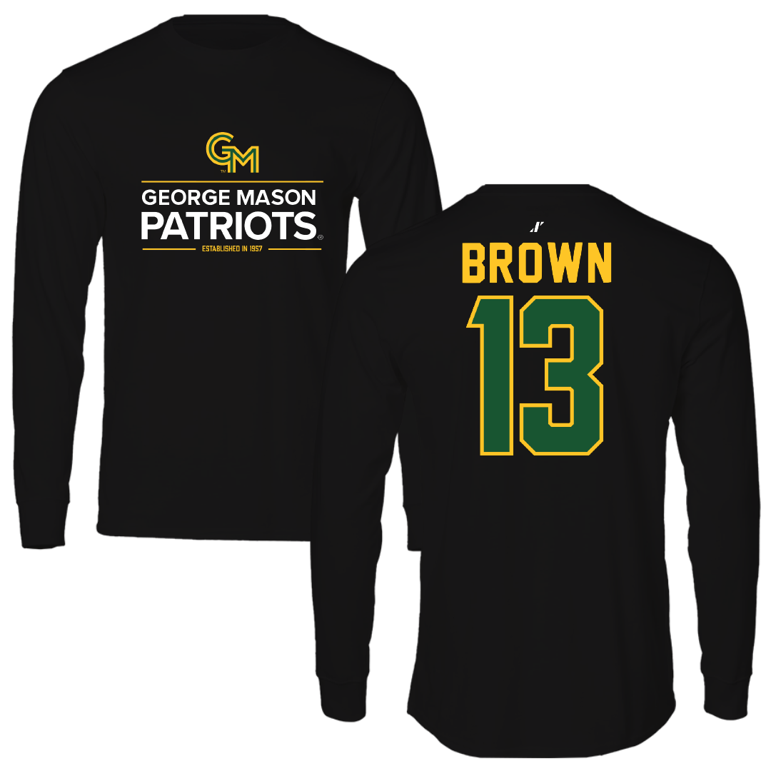 George Mason University Basketball Black General Performance Long Sleeve - #13 Jada Brown