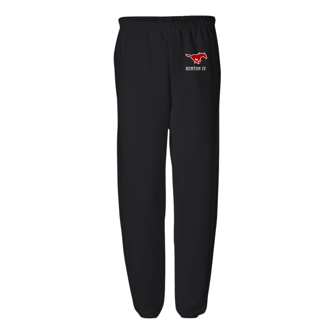 Southern Methodist University Football Black Sweatpants - #48 Will Benton IV