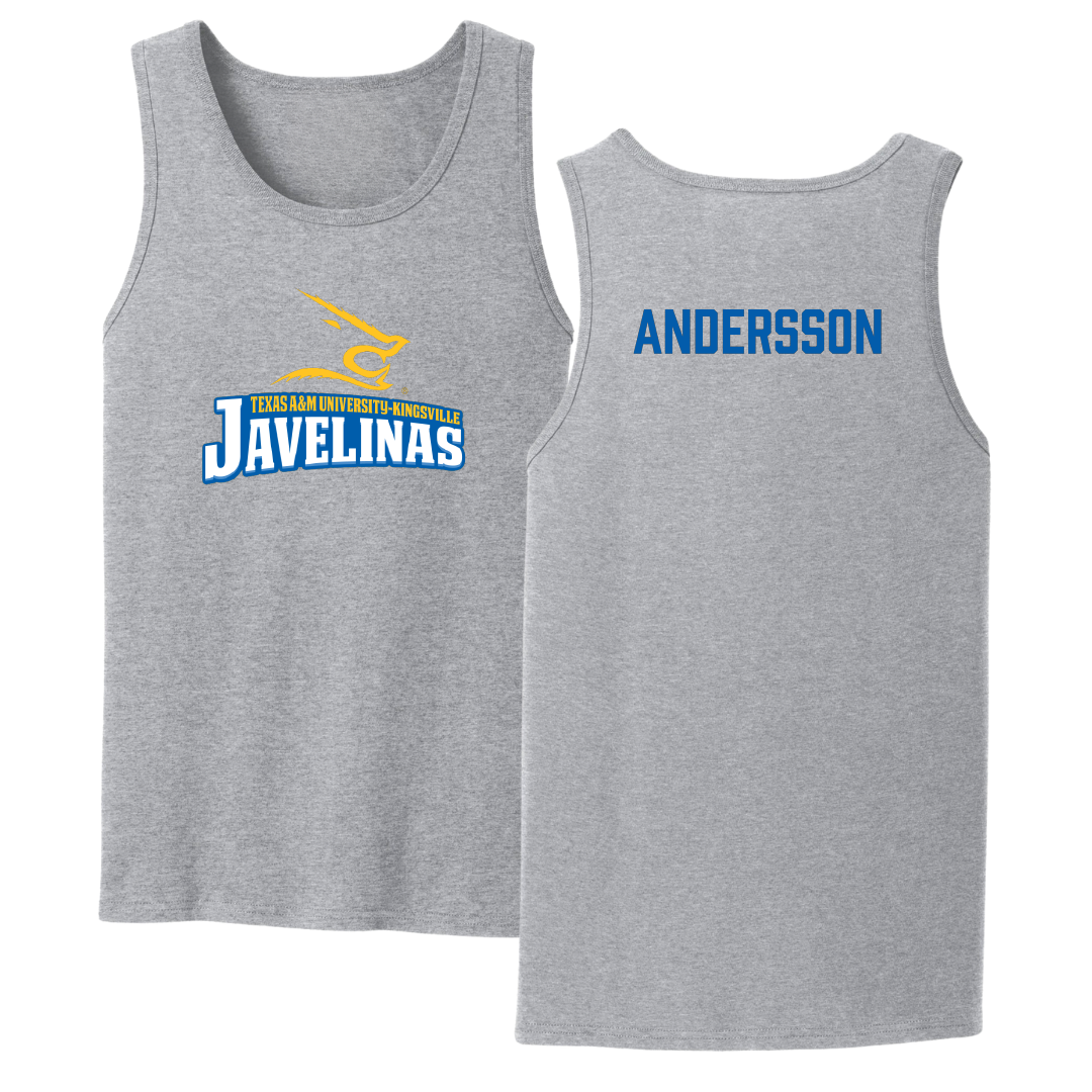 Texas A&M University-Kingsville Tennis Sport Gray Tank Top - Annika Andersson