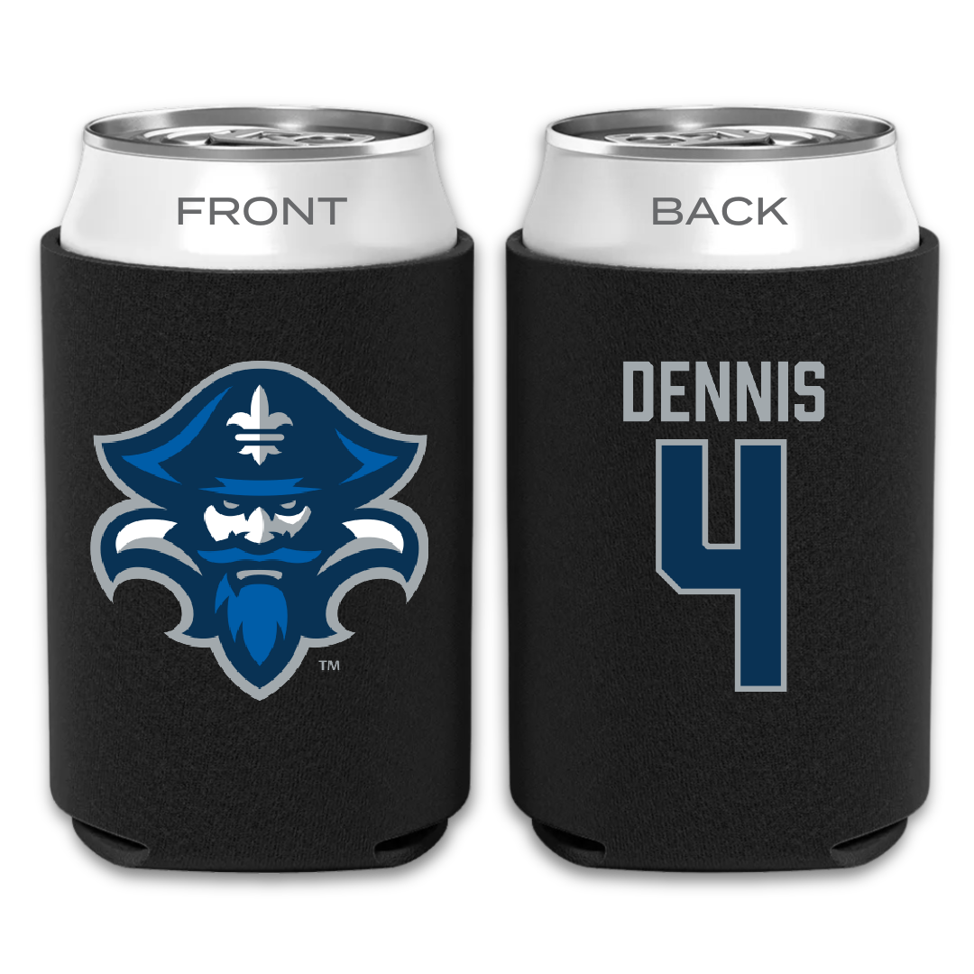 University of New Orleans Baseball Black Can Cooler - #4 Cortez Dennis