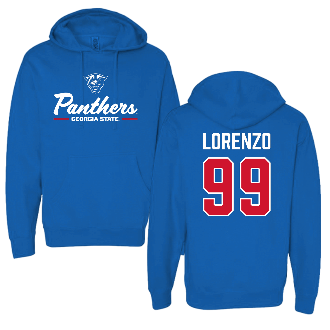 Georgia State University Football Blue General Hoodie - #99 Christian Lorenzo