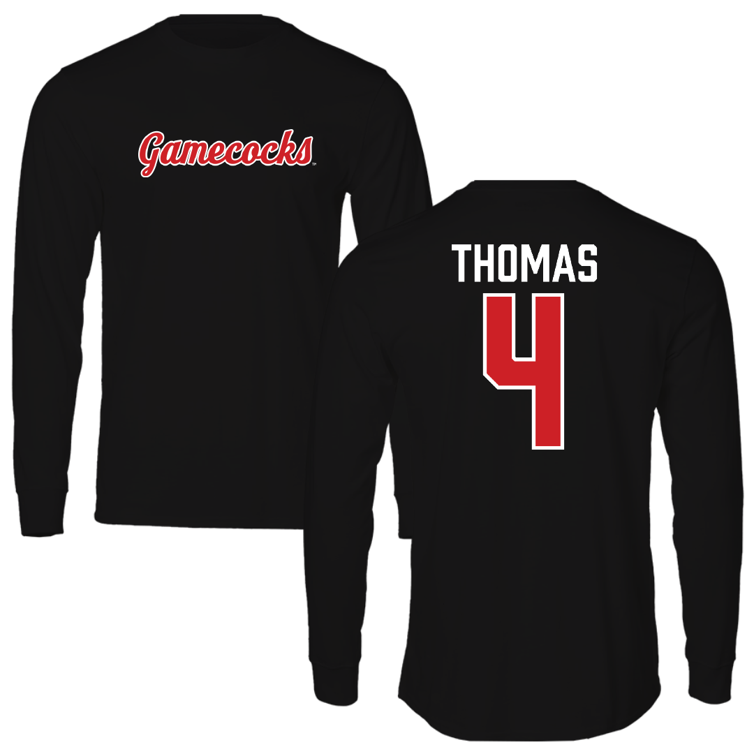 Jacksonville State University Baseball Black Long Sleeve - #4 Kenskey Thomas