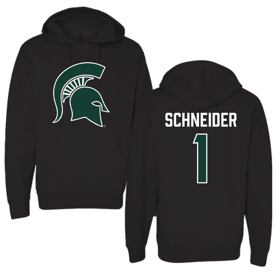 Michigan State University Volleyball Black Hoodie - #1 Lia Schneider