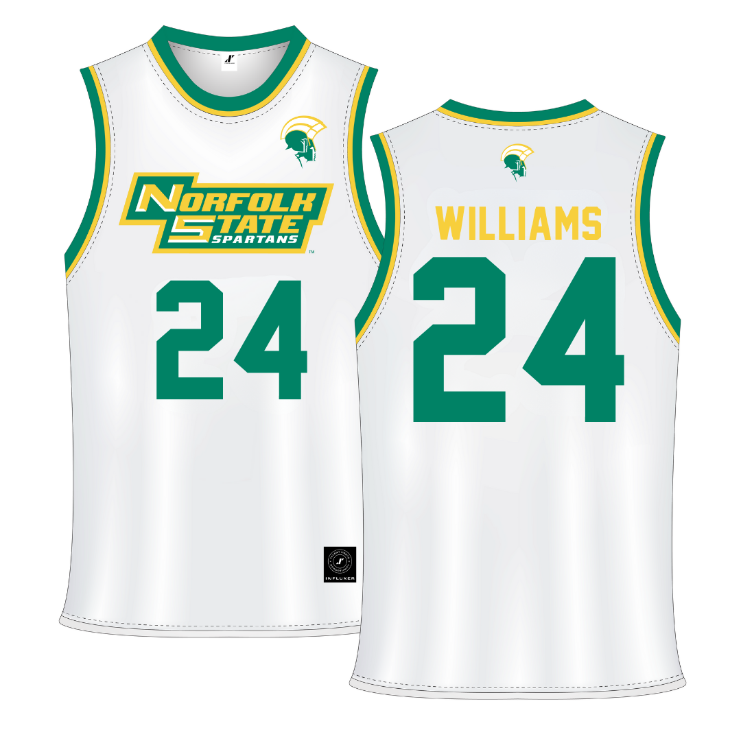 Norfolk State University White Basketball Jersey - #24 Da'naijah Williams