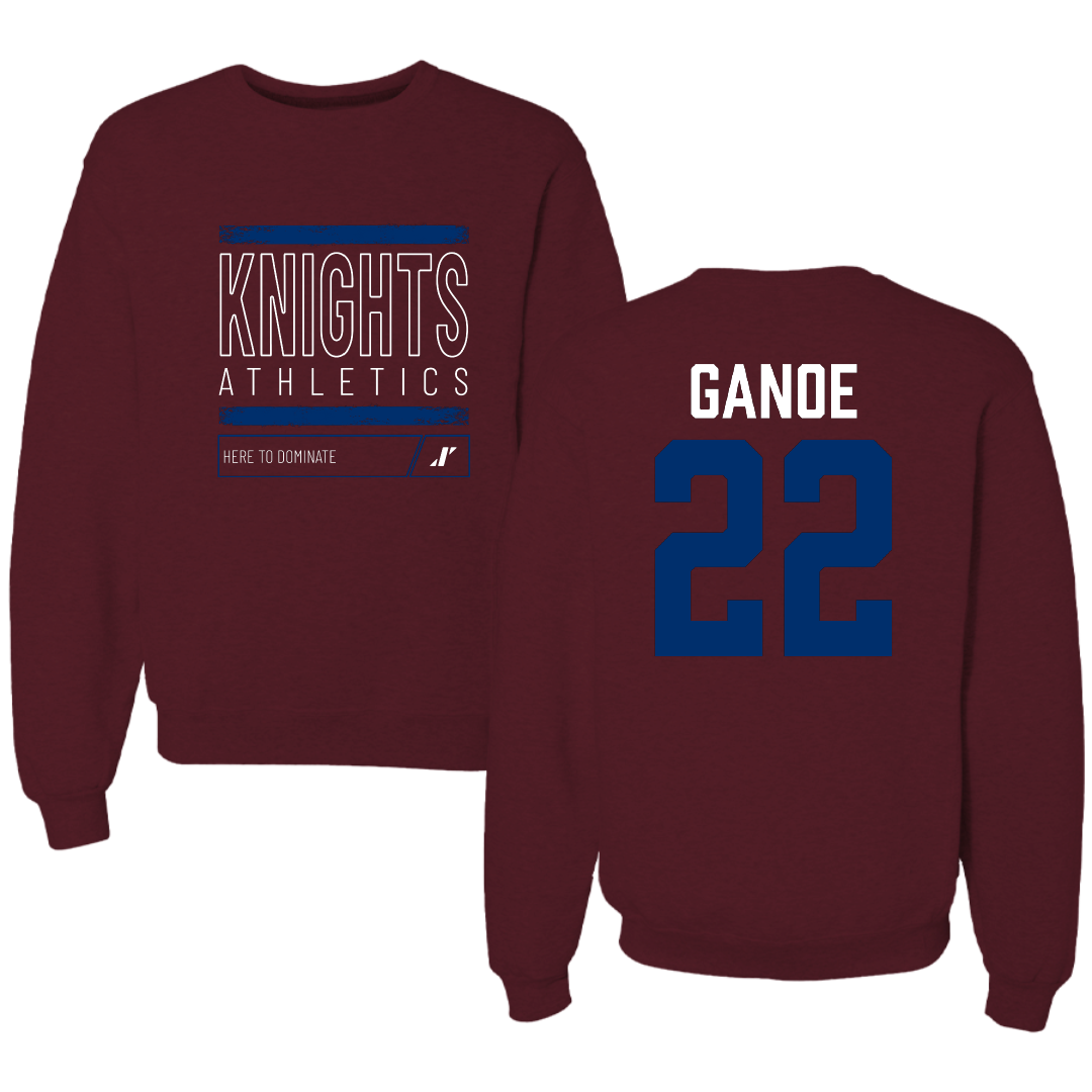 Fairleigh Dickinson University-Metropolitan Campus Volleyball Maroon Dominate Crewneck - #22 Kyndal Ganoe
