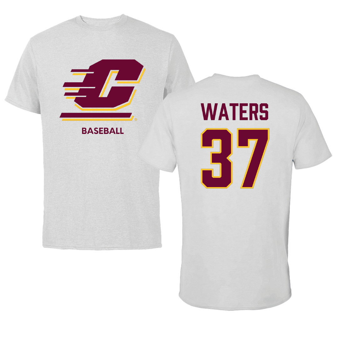 Central Michigan University Baseball Light Gray Tee - #37 Evan Waters