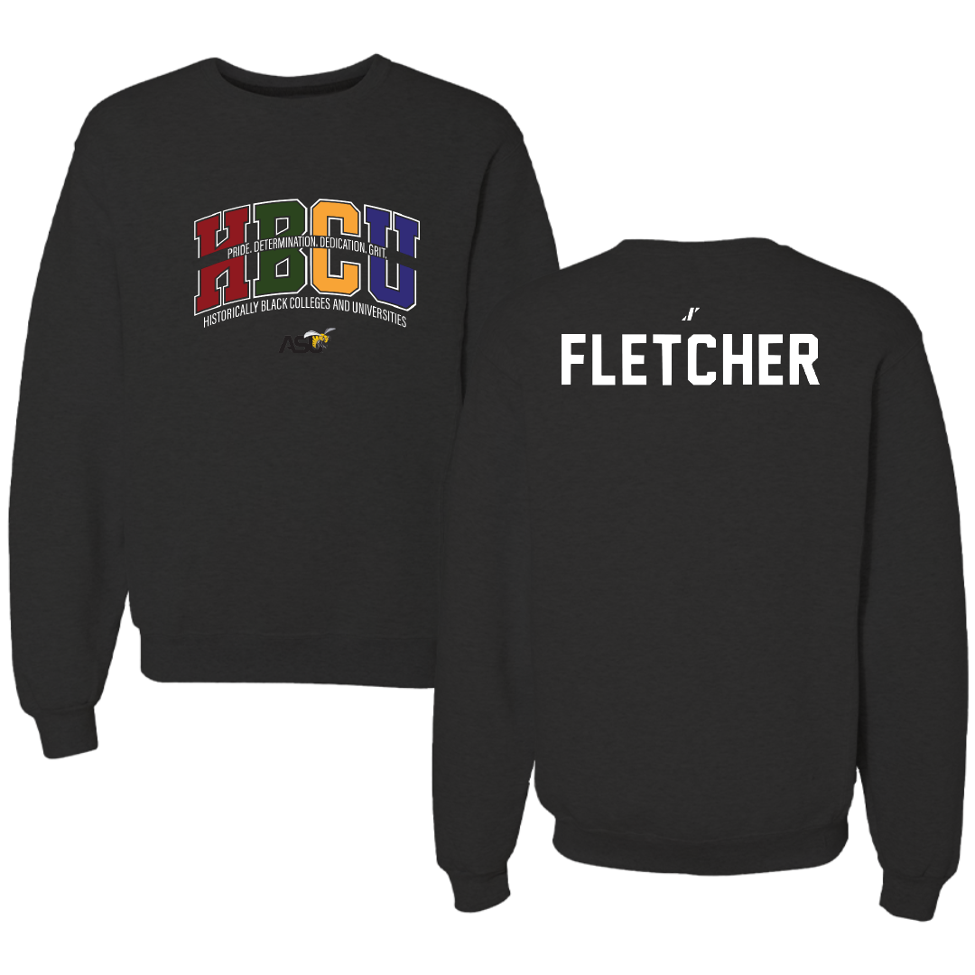 Alabama State University Golf Black HBCU Crewneck - Carmen Fletcher