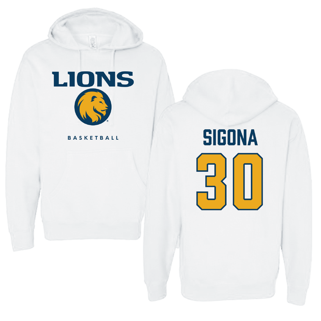 East Texas A&M University Basketball White Hoodie - #30 Vinny Sigona