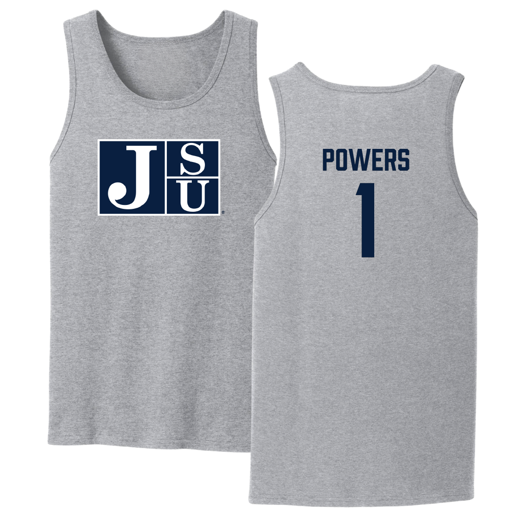 Jackson State University Football Sport Gray Tank Top - #1 Rico Powers