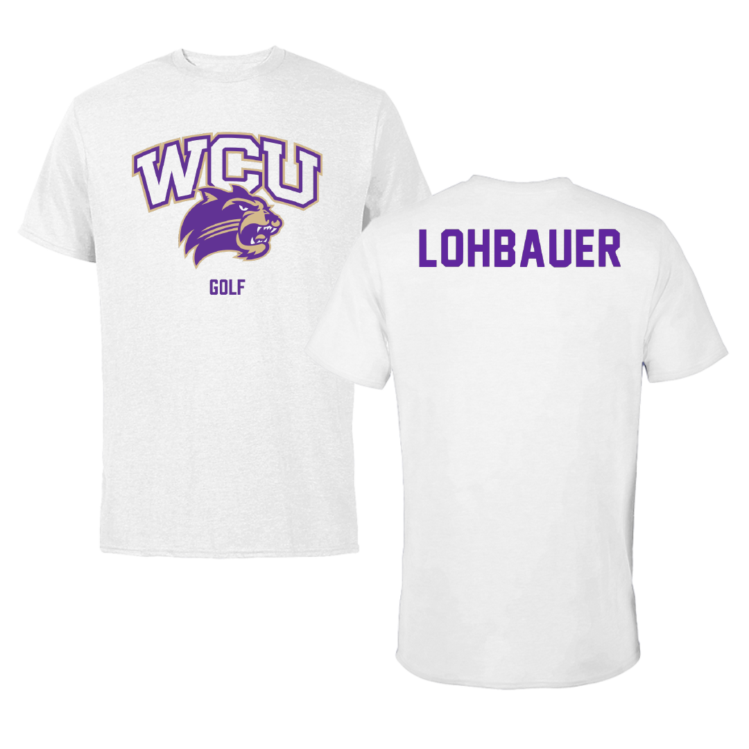 Western Carolina University Golf White Tee - Elizabeth Lohbauer