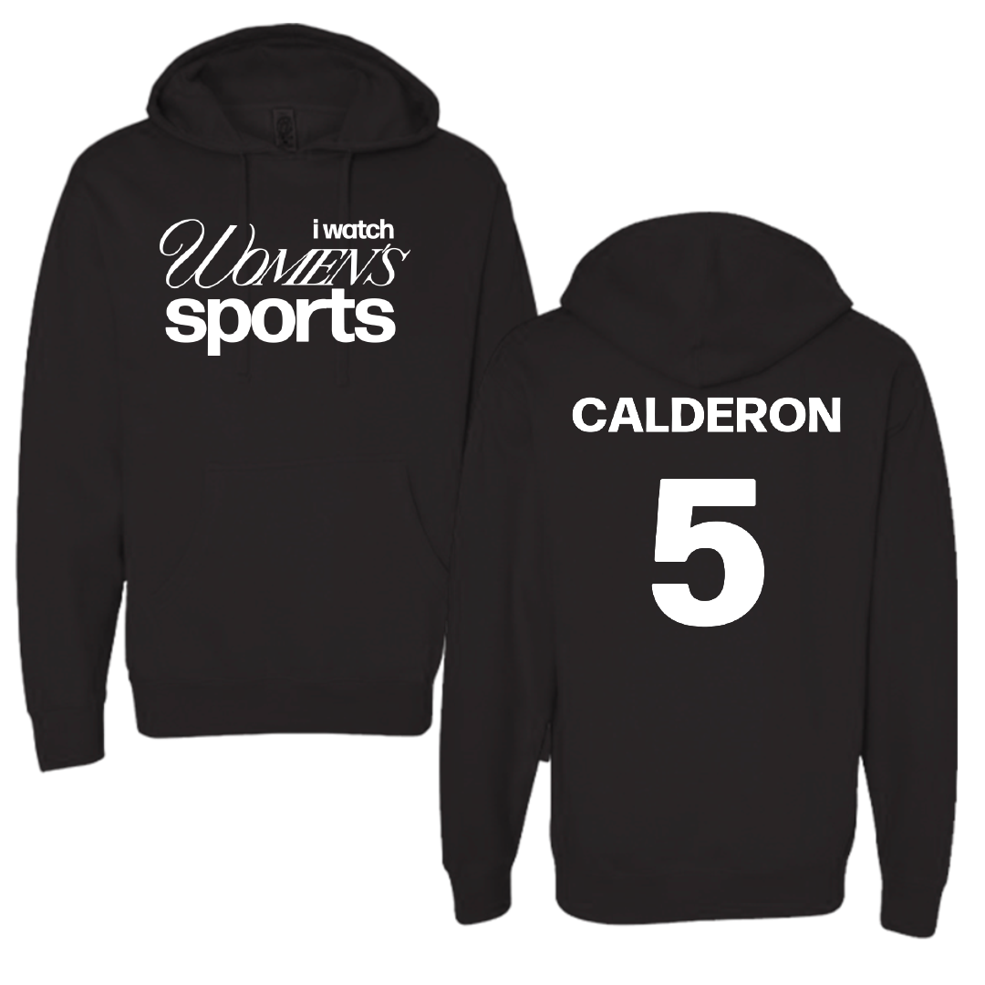 University of New Orleans Basketball Black WHM Hoodie - #5 Alexis Calderon