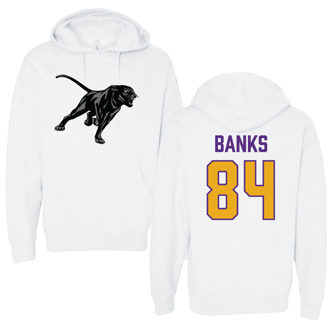 Prairie View A&M University Football White Hoodie - #84 Ja’koby Banks