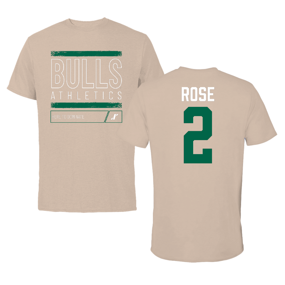 University of South Florida Baseball Tan Dominate Tee - #2 Matt Rose