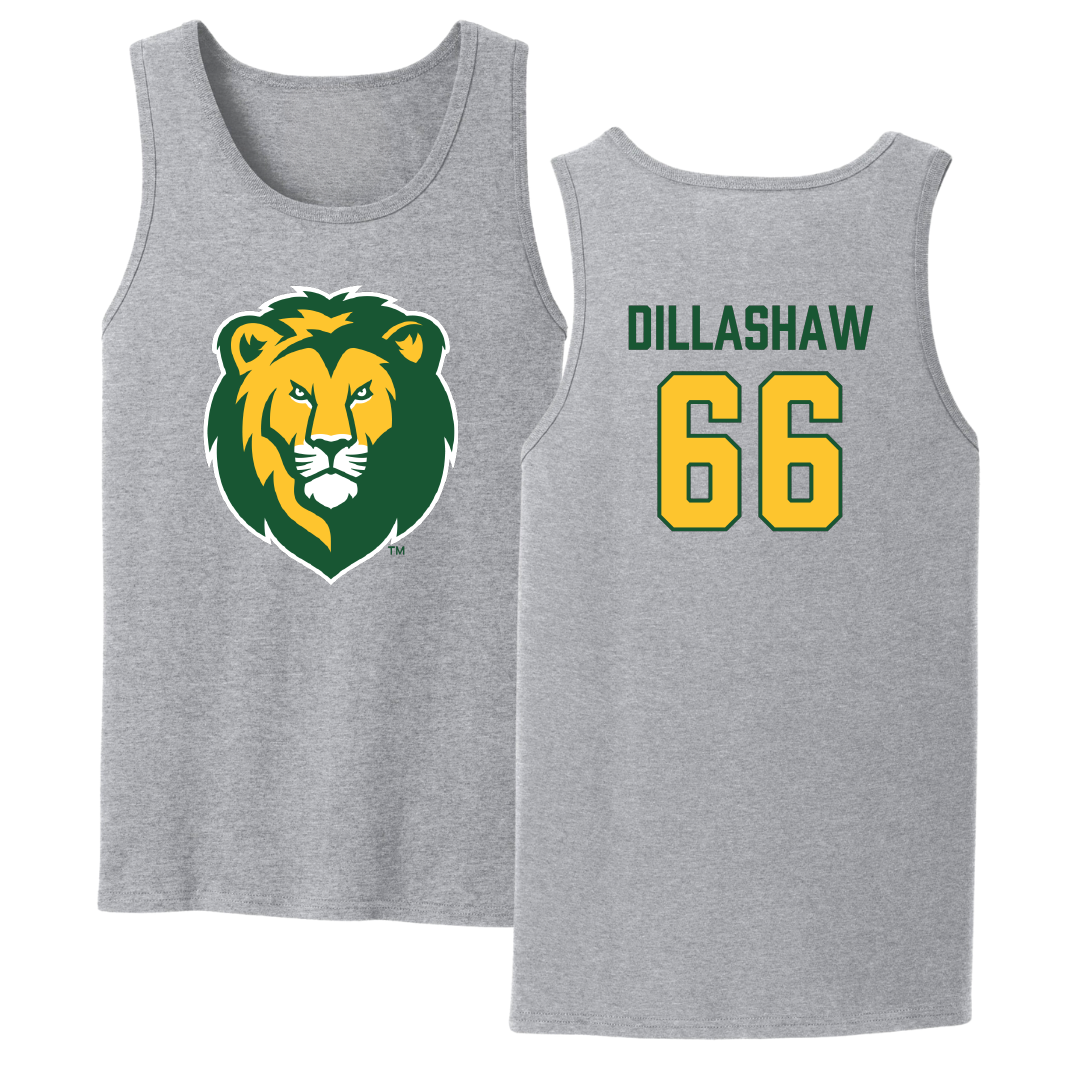 Southeastern Louisiana University Football Sport Gray Tank Top - #66 Carson Dillashaw