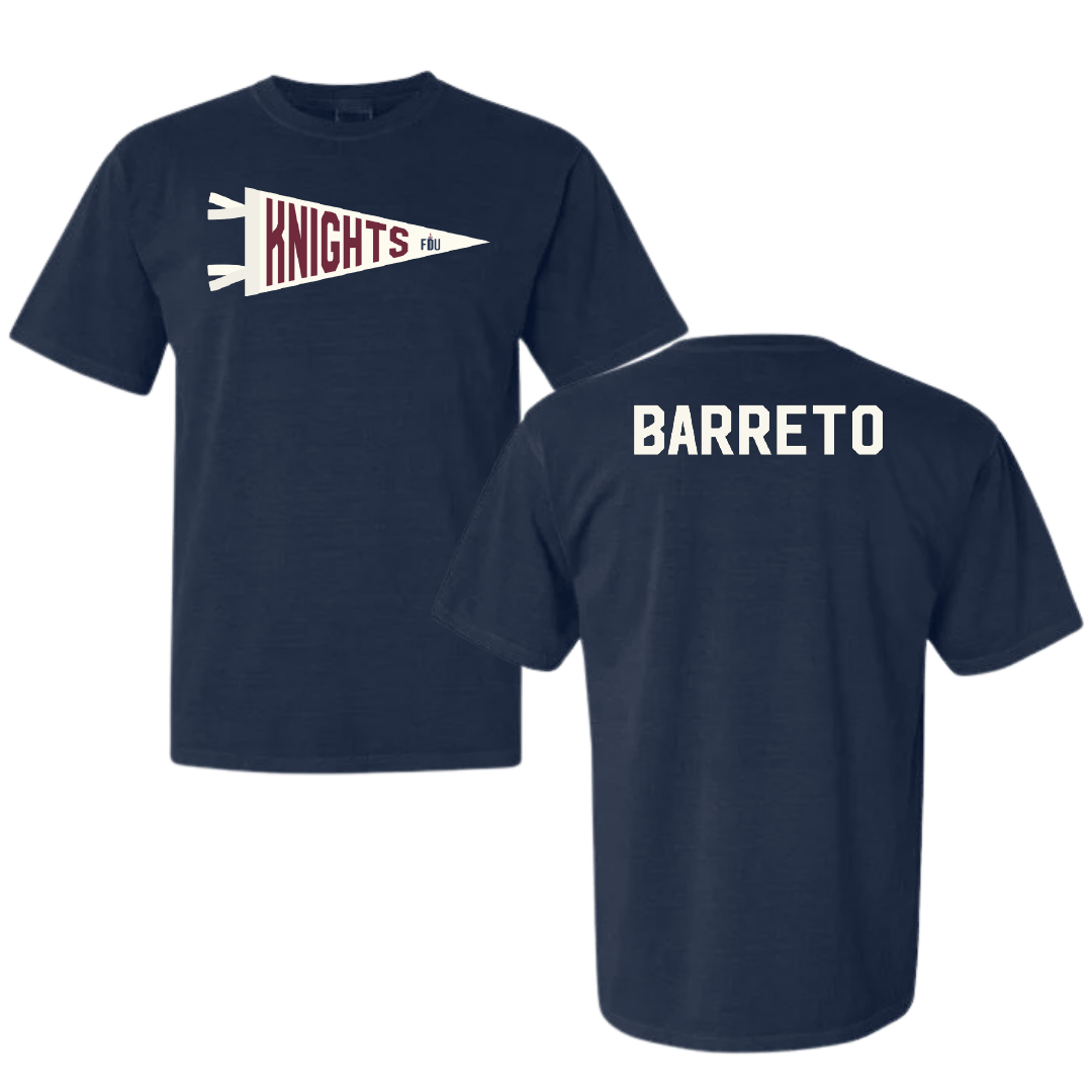 Fairleigh Dickinson University-Metropolitan Campus TF and XC Navy Pennant Comfort Colors Tee - Brandon Barreto