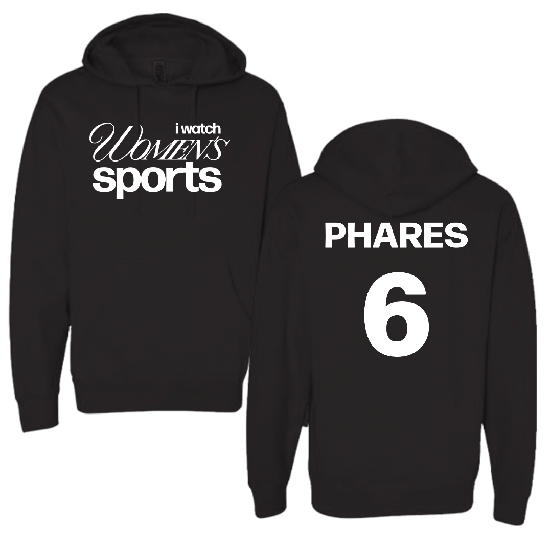 Nicholls State University Volleyball Black WHM Hoodie - #6 Addison Phares