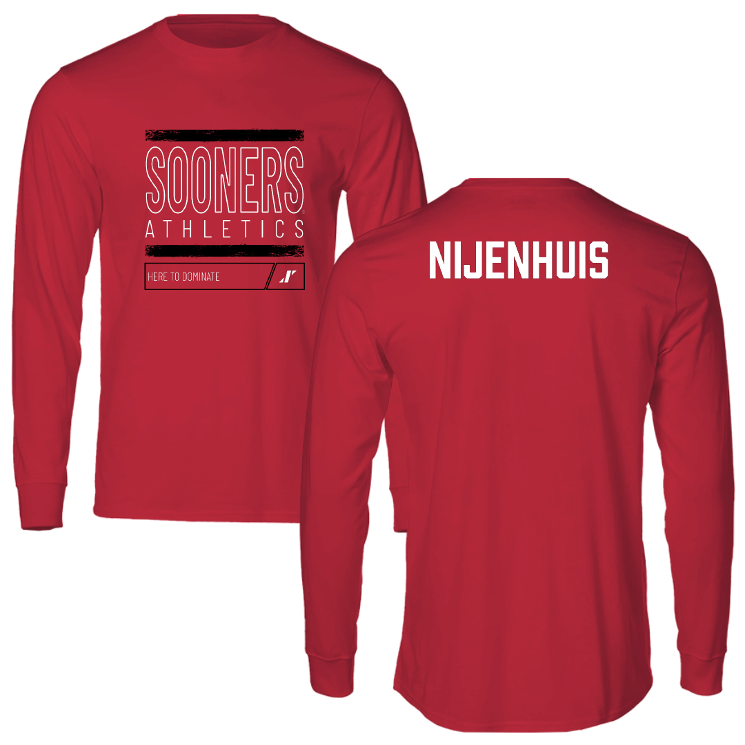 University of Oklahoma Wrestling Crimson Dominate Long Sleeve - Gerrit Nijenhuis