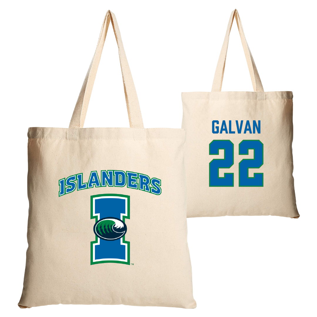 Texas A&M University-Corpus Christi Softball Tan Canvas Tote Bag - #22 Siarah Galvan